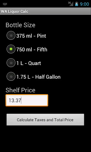 Washington Liquor Calculator