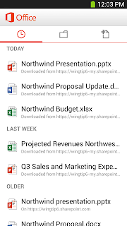 Microsoft Office Mobile screenshot