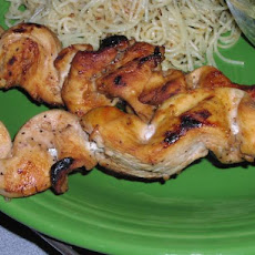 Sticky Garlic Chicken Skewers