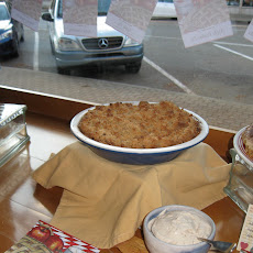 Apple PIe with Hazelnut Crust and Tangy Maple Cream