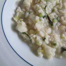 Celery Risotto with Asian Pear and Shiso