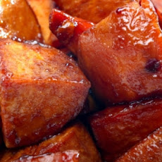 Candied Ginger Sweet Potatoes With Dried Cranberries