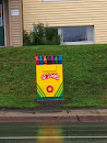 Colored Crayon Power Box Mural