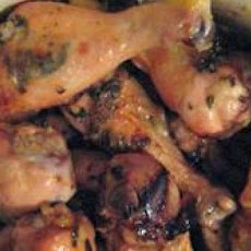 Wings with Mint Leaves and Honey