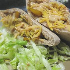 Southwestern Chicken Pitas with Chipotle Sauce