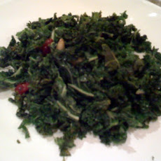 Kale Salad with Pinenuts, Currants and Parmesan