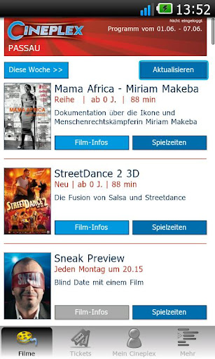 cineplex-kinoprogramm for android screenshot