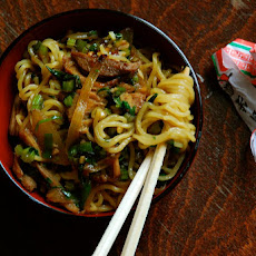 Shredded Pork and Chinese Celery Lo Mein