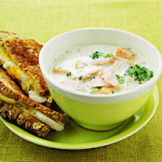 Salmon, Sweet Potato, and Broccoli Chowder