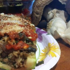 Mushroom and Spinach Stuffed Zucchini