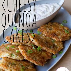 Cheesy Quinoa Cakes with a Roasted Garlic and Lemon Aioli