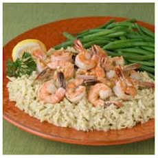 Shrimp Scampi Over Rice