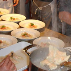 Thai Roasted Chili Salmon Dumplings in Lemongrass Coconut Broth