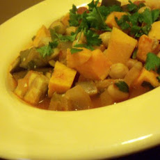 Sweet Potato, Chickpea and Eggplant Hotpot