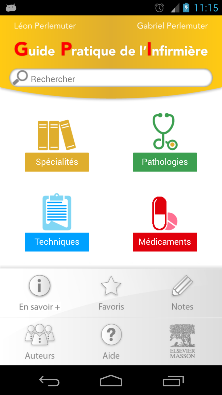 Android application Guide Pratique de lInfirmière screenshort