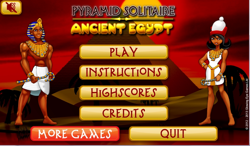 Android application Pyramid Solitaire Egypt screenshort