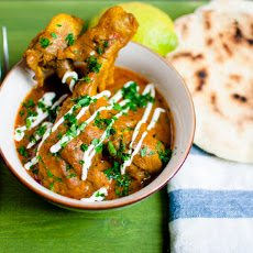 Chicken drumstick curry and homemade flat-bread!