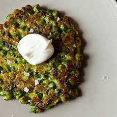 Sweet Pea and Leek Pancakes