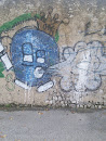 Cordenons, Graffito Del Polpo Che Soffia
