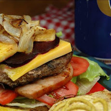 The Works - Bonza Aussie Burger and Chips!