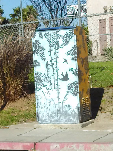 Bird Tree Painted Utility Box