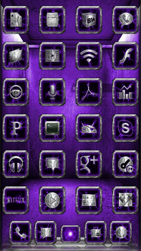 【免費個人化App】Chromed Lightning Multi Purple-APP點子