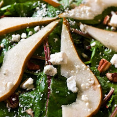 Spinach and Pear Salad with Rosemary Vinaigrette
