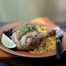 Chipotle-Lime Roast Chicken with Tomatillo Sauce