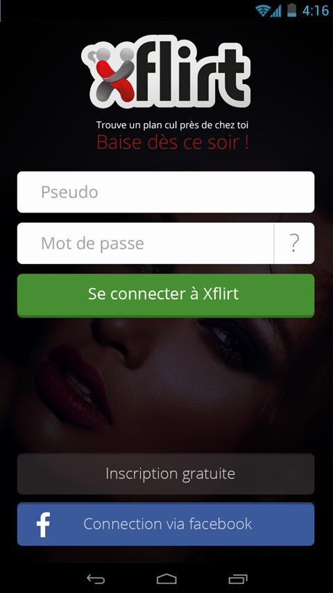 Android application Xflirt screenshort