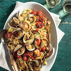 Spaghetti with Clams and Slow-Roasted Cherry Tomatoes