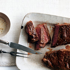 Steak with Lemongrass Peppercorn Sauce