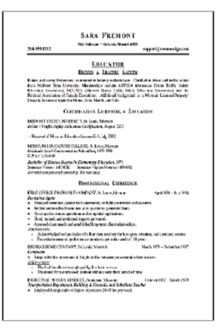 Resume Example Interests 