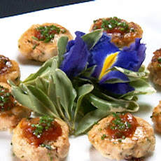 Seafood Spheres on Crostini
