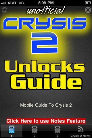 【免費街機App】Crysis 2 Unlocks Guide-APP點子