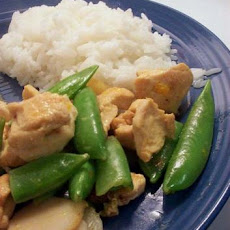 Turkey and Sugar Snap Peas in Orange Mustard Sauce