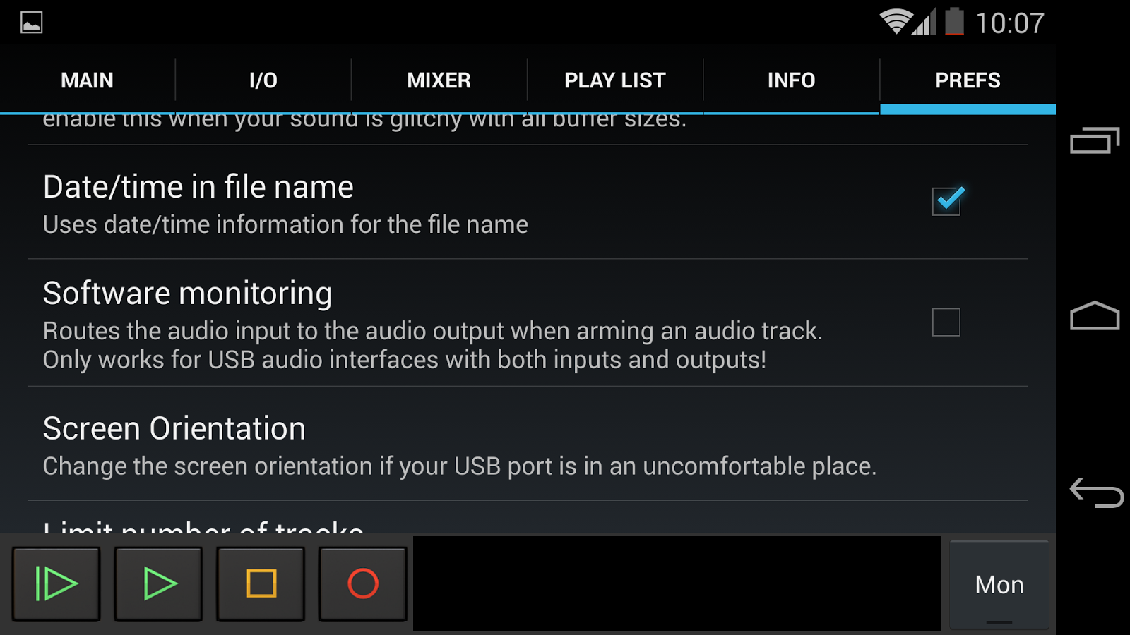    USB Audio Recorder PRO- screenshot  
