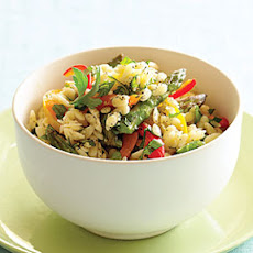 Orzo with Peppers and Asparagus