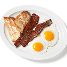 Coffee-Glazed Bacon With Eggs