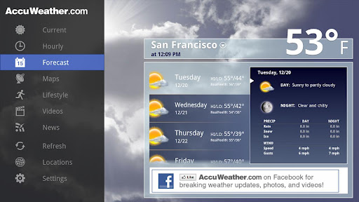 【免費天氣App】AccuWeather for Sony Google TV-APP點子