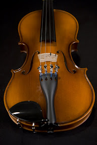 violin viewed from the base
