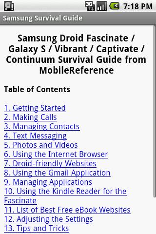 【免費書籍App】Samsung Survival Guide-APP點子