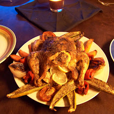 Peppered Lemon Rosemary Chicken with Autumn Vegetables