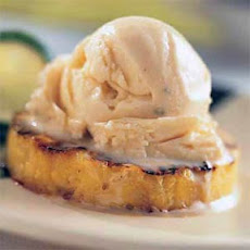 Peppercorn Ice Cream with Rum-Glazed Pineapple