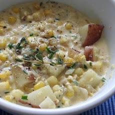 Roasted Sweet Potato Corn Chowder