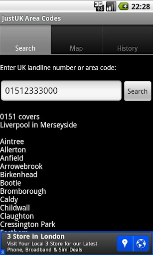 Just UK Area Codes