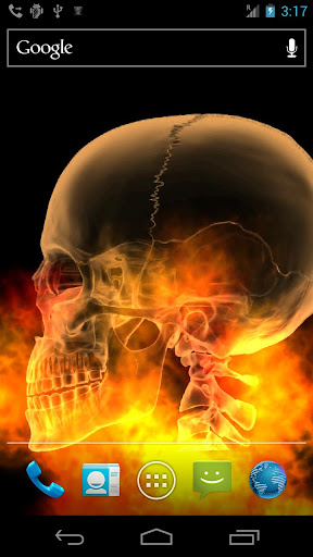 Skull Fire Live Wallpaper