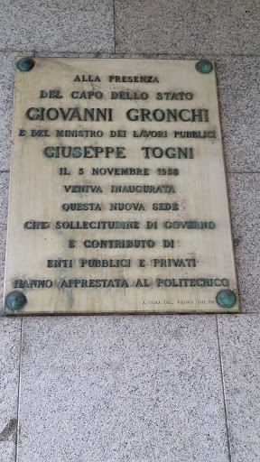 Targa Commemorativa Giovanni Gronchi
