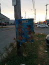 Abstract Fish Painted Box 309