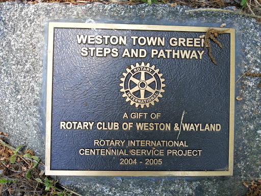Weston Town Green Steps And Pathway Plaque