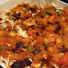 Eggplant Casserole With Ham and Shrimp
